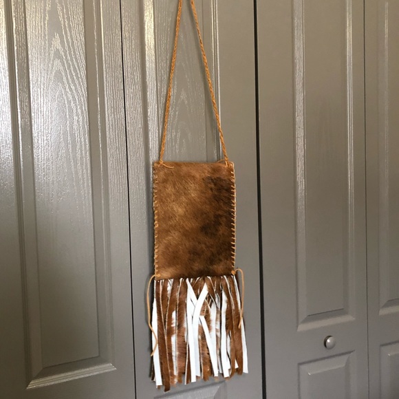 Boho crossbody cowhide purse - Picture 2 of 9